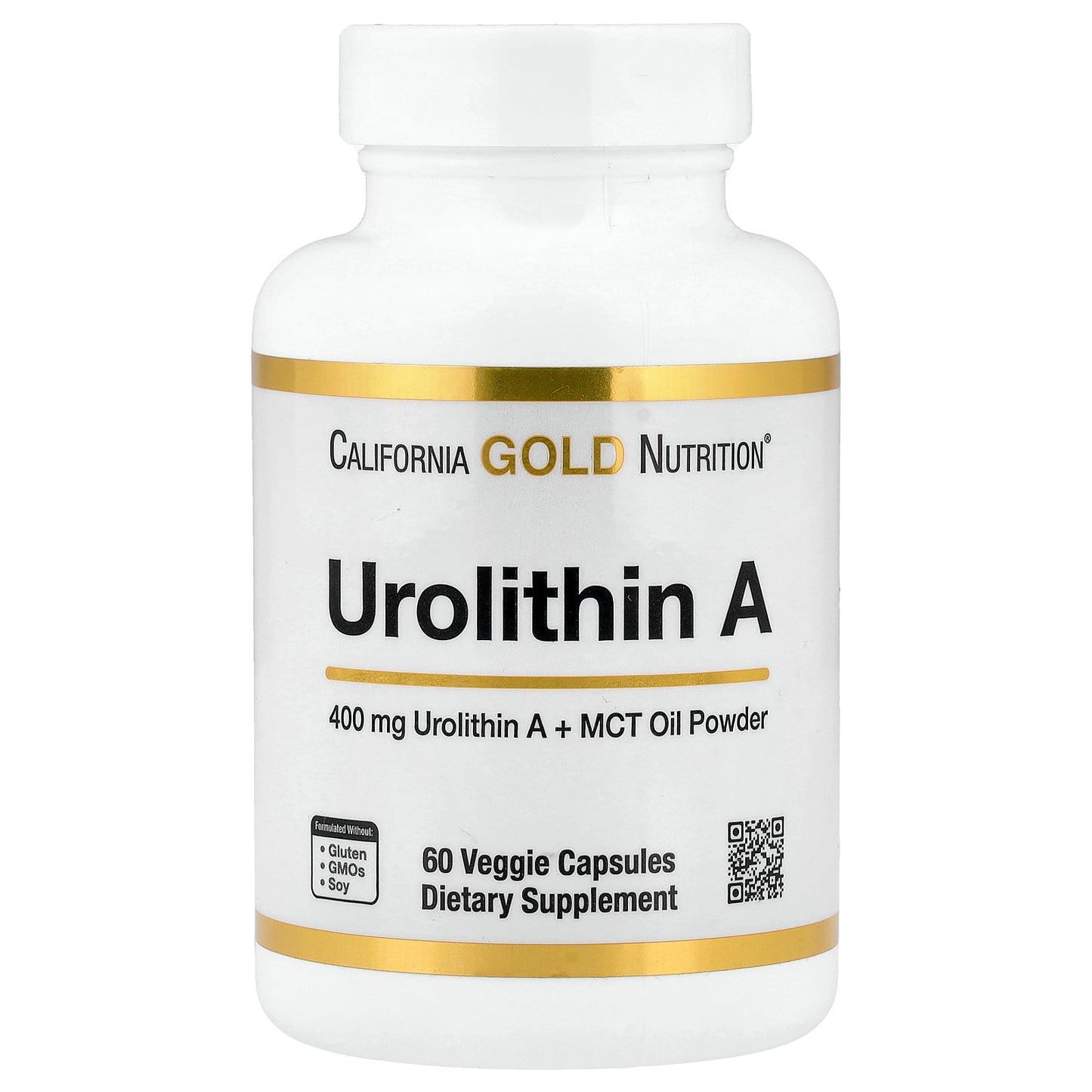 California Gold Nutrition, Urolithin A with MCT Oil Powder, 60 Veggie Capsules