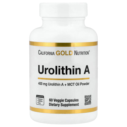 California Gold Nutrition, Urolithin A with MCT Oil Powder, 60 Veggie Capsules
