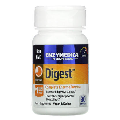 Enzymedica, Digest, Complete Enzyme Formula, 30 Capsules