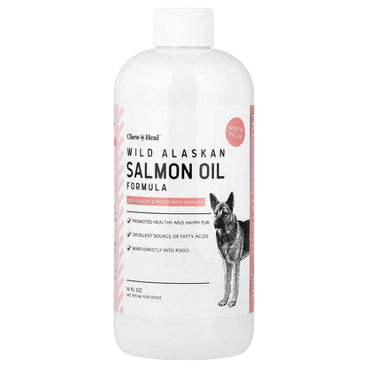 Chew + Heal, Wild Alaskan Salmon Oil Formula, For Dogs, 16 fl oz (475 ml)