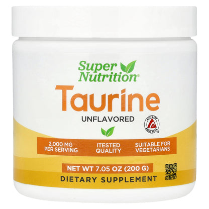 Super Nutrition, Taurine, Unflavored, 7.05 oz (200 g)