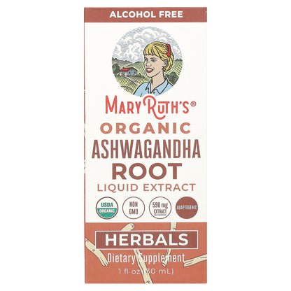 MaryRuth's, Organic Ashwagandha Root Liquid Extract, Alcohol Free, 1 fl oz (30 ml)