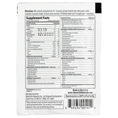 Macrolife Naturals, Macro Greens®, Superfood, 0.3 oz (9.4 g)