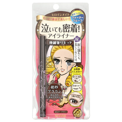 KissMe, Heroine Make, Smooth Liquid Eyeliner Super Keep, 02 Bitter Brown, 0.014 fl oz (0.4 ml)