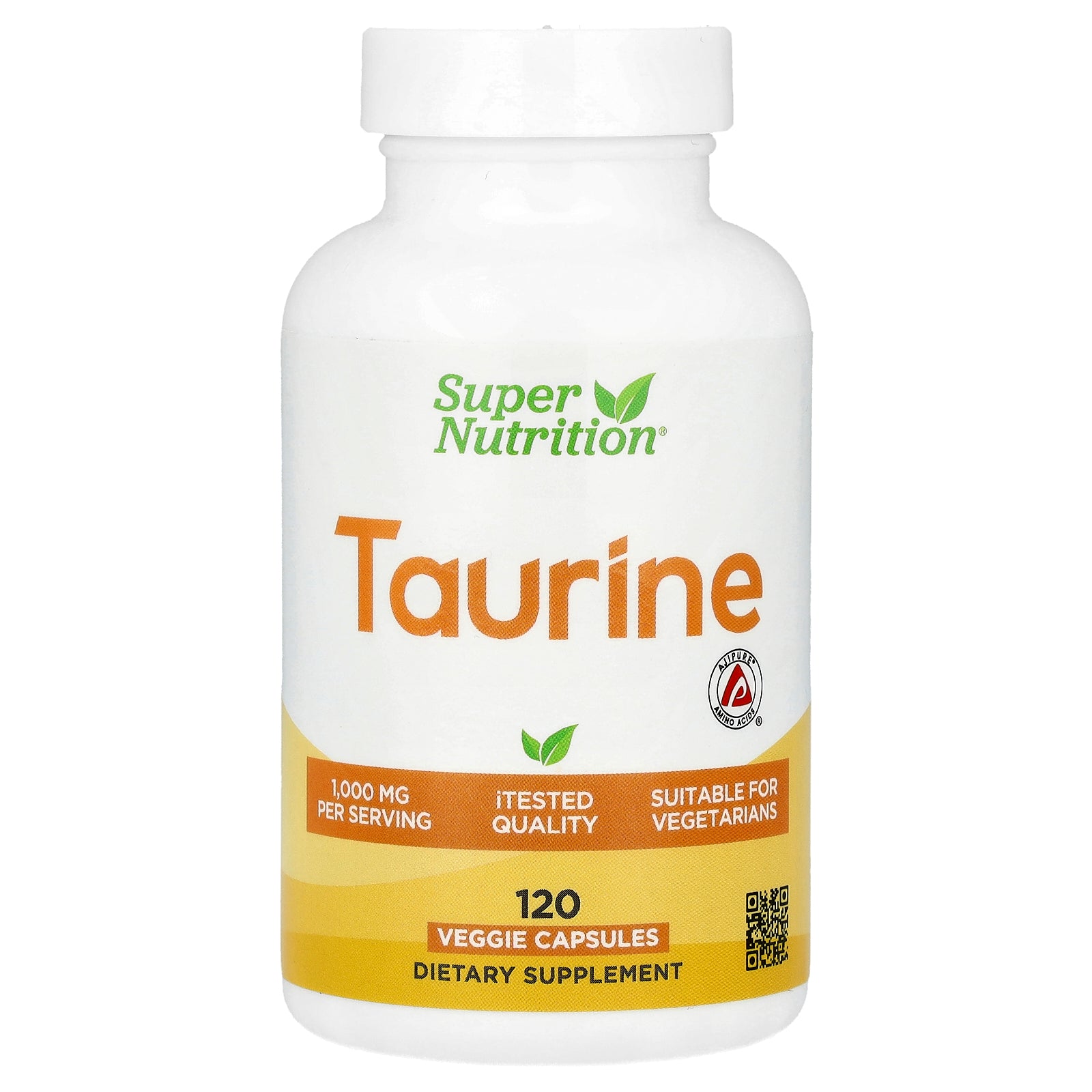Super Nutrition, Taurine, 120 Veggie Capsules (500 mg per Capsule)