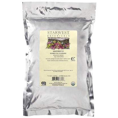 Starwest Botanicals, Organic Rooibos Tea C/S, 1 lb (453.6 g)