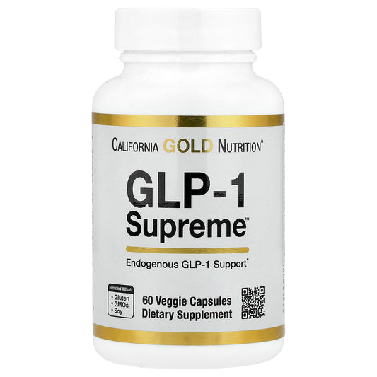 California Gold Nutrition, GLP-1 Supreme™, with Akkermansia, Berberine, Quercetin & Curcumin, 60 Veggie Capsules