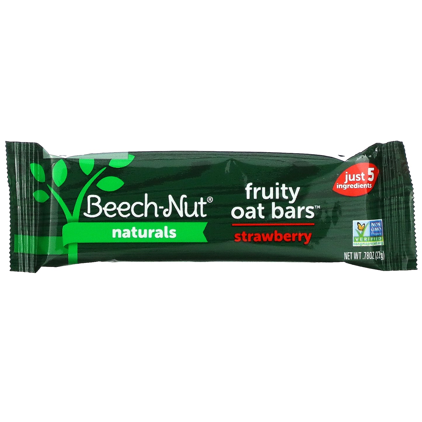 Beech-Nut, Naturals, Fruity Oat Bars, 12+ Months, Strawberry, 5 Bars, 0.78 oz (22 g) Each