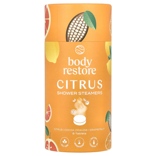 Body Restore, Shower Steamers, Citrus, Cocoa Orange, Grapefruit, 6 Tablets, 5.3 oz