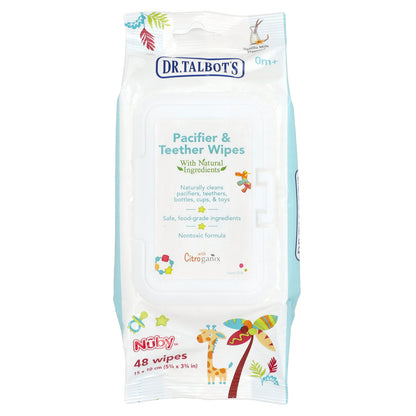 Dr. Talbot's, Pacifier & Teether Wipes, 0 m +, Vanilla Milk, 48 Wipes