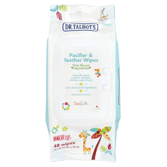 Dr. Talbot's, Pacifier & Teether Wipes, 0 m +, Vanilla Milk, 48 Wipes