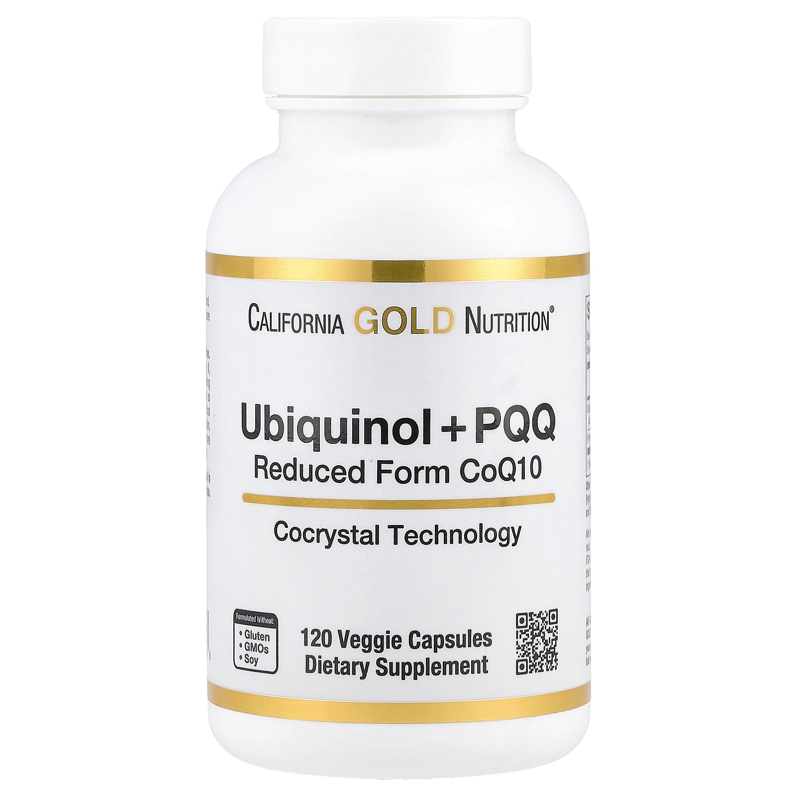 California Gold Nutrition, Ubiquinol Reduced Form + PQQ, 120 Veggie Capsules