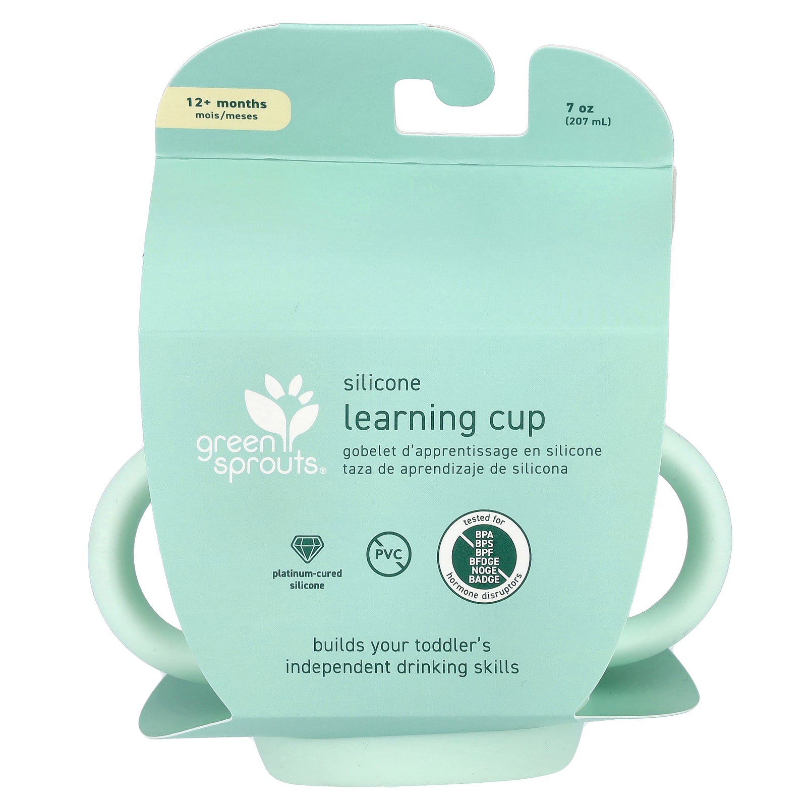 Green Sprouts, Silicone Learning Cup, 12+ Months, Light Sage, 7 oz (207 ml)