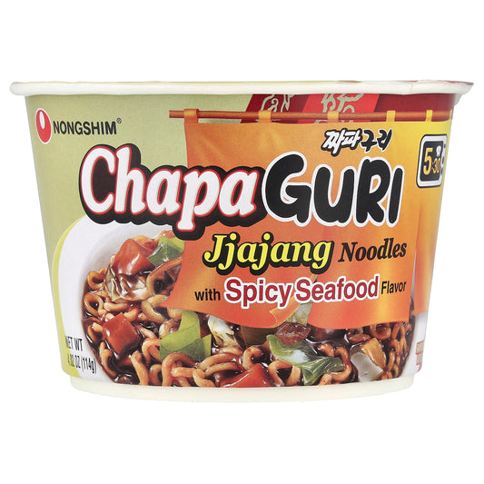 Nongshim, ChapaGuri, Jjajang Noodles With Spicy Seafood, 4.02 oz (114 g)