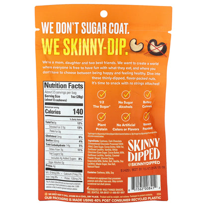 SkinnyDipped, Dark Chocolate Salted Caramel Cashews, 3.5 oz (99g)