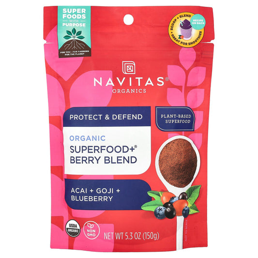 Navitas Organics, Organic Superfood+® Berry Blend, 5.3 oz (150 g)