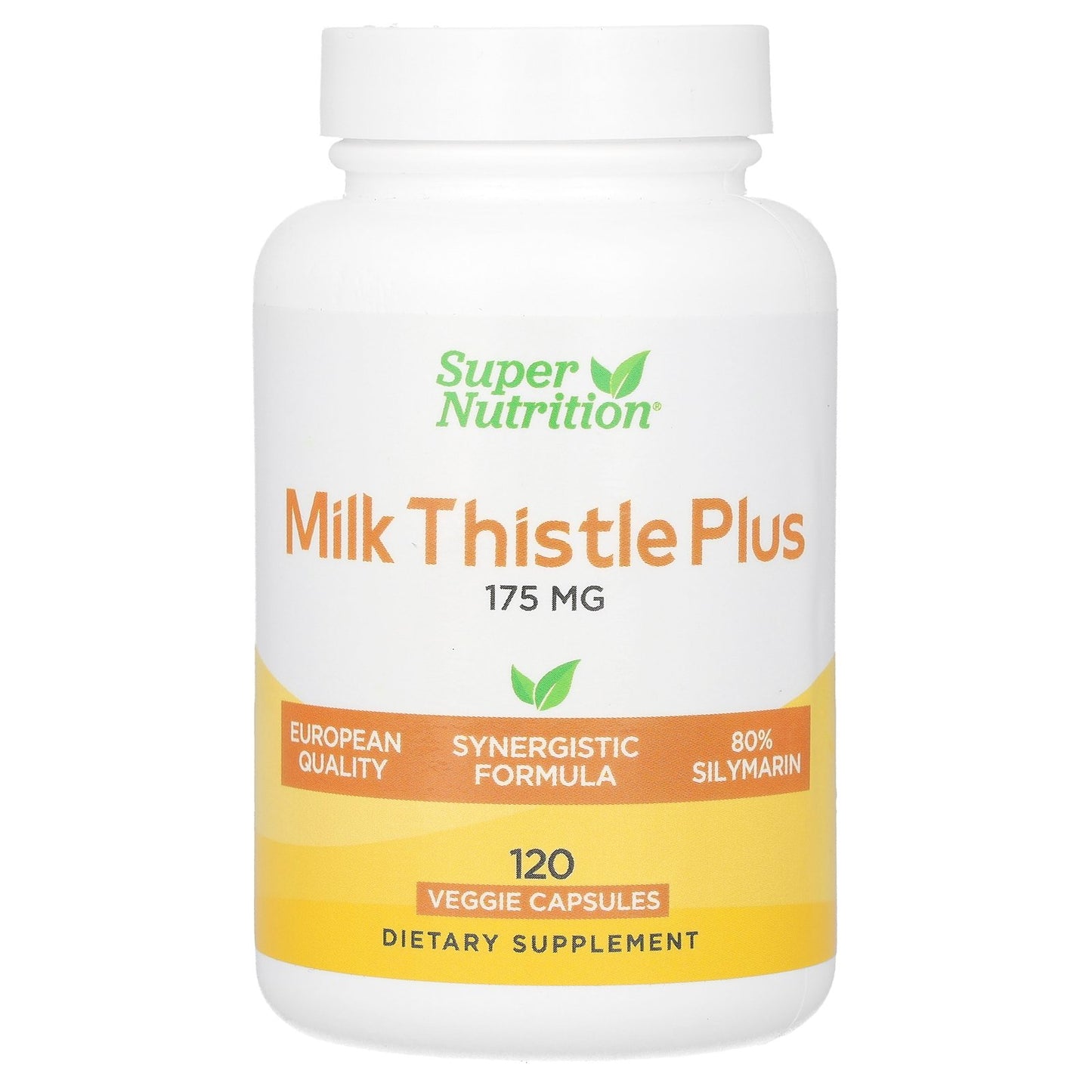 Super Nutrition, Milk Thistle Plus with Turmeric Extract and Artichoke Extract, 175 mg, 120 Veggie Capsules