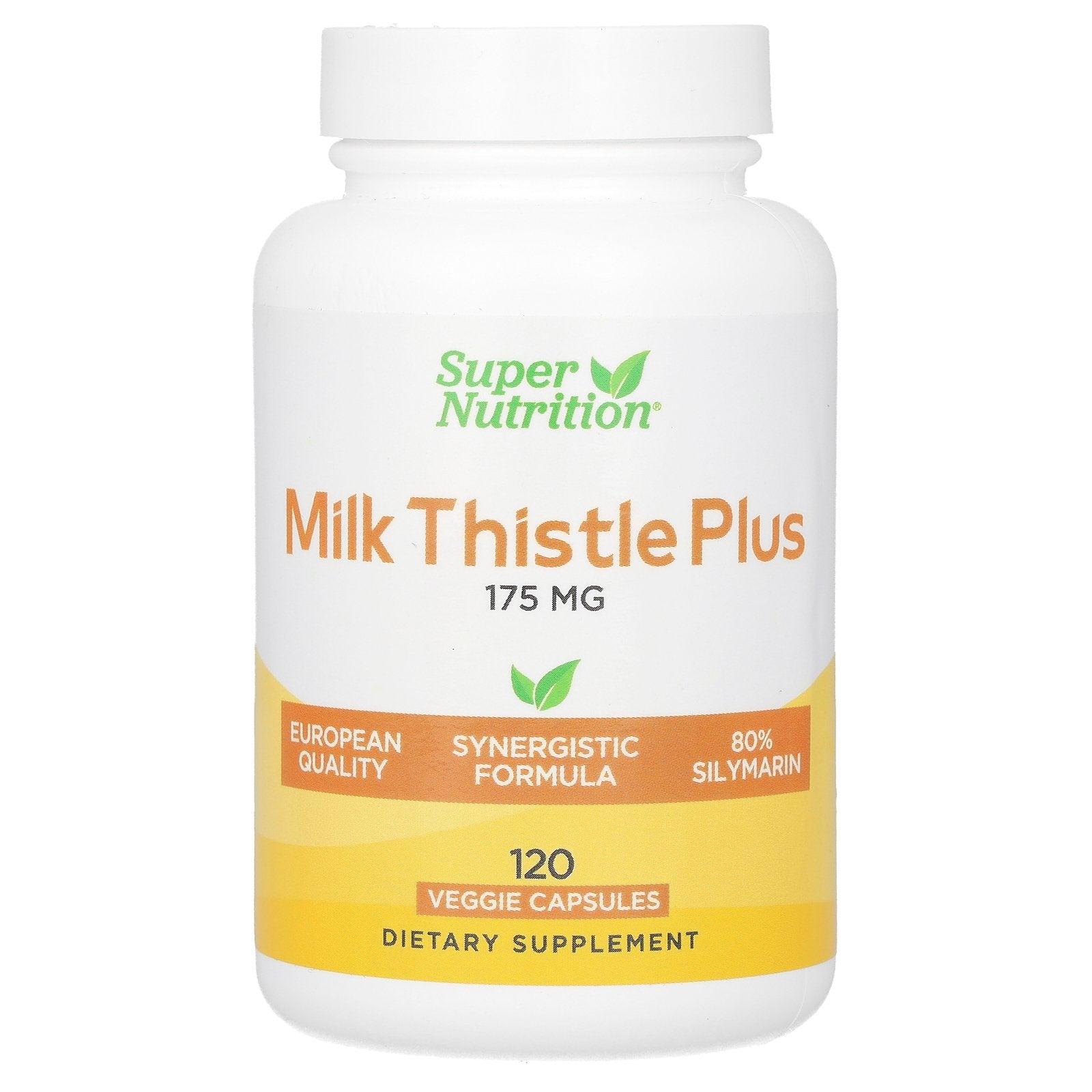 Super Nutrition, Milk Thistle Plus with Turmeric Extract and Artichoke Extract, 175 mg, 120 Veggie Capsules