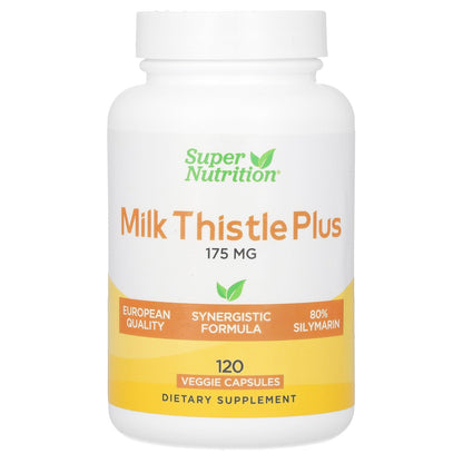 Super Nutrition, Milk Thistle Plus with Turmeric Extract and Artichoke Extract, 175 mg, 120 Veggie Capsules