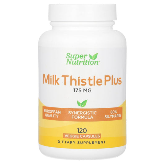 Super Nutrition, Milk Thistle Plus with Turmeric Extract and Artichoke Extract, 175 mg, 120 Veggie Capsules