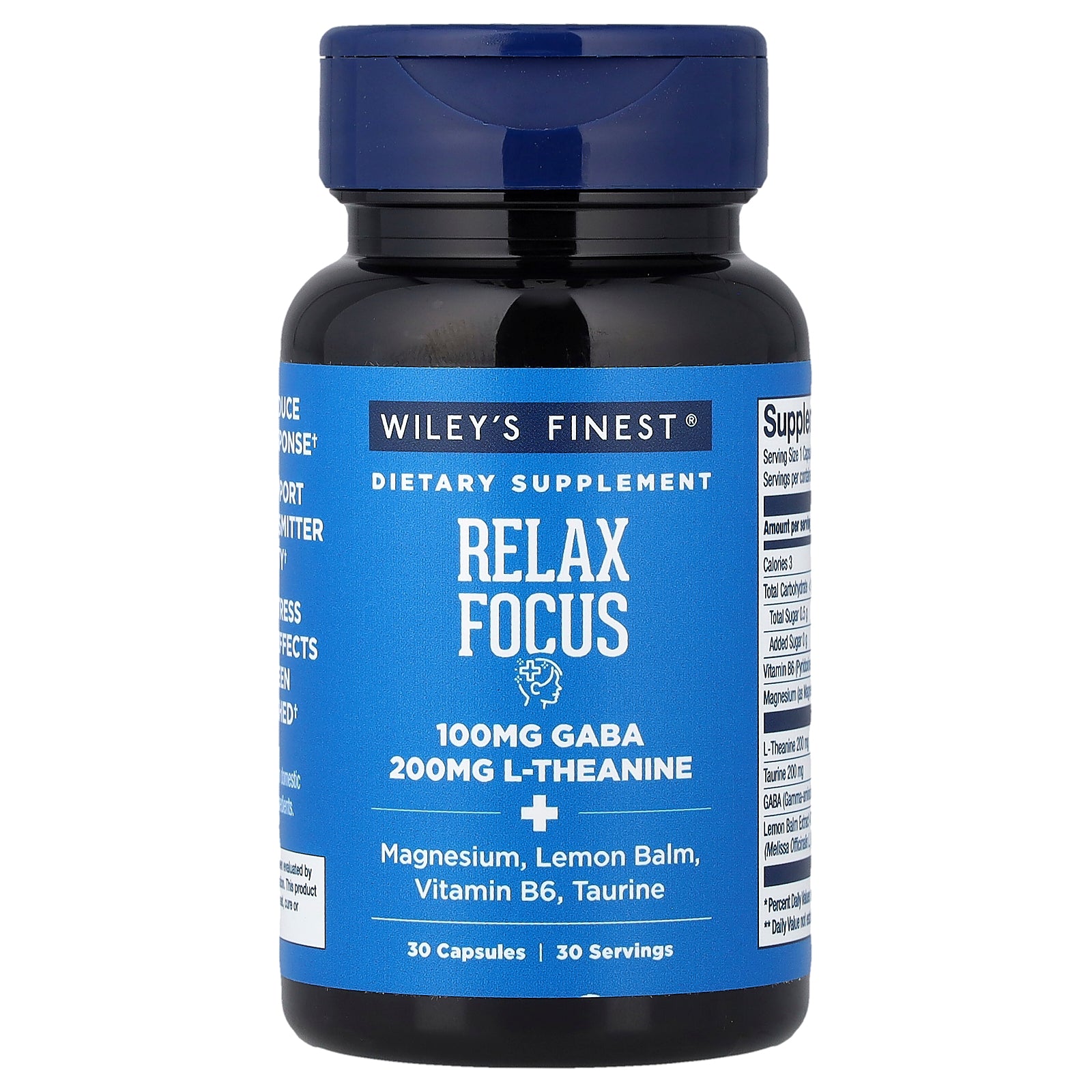 Wiley's Finest, Relax Focus, 30 Capsules