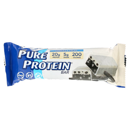 Pure Protein, Protein Bar, Cookies & Cream, 6 Bars, 1.76 oz (50 g) Each