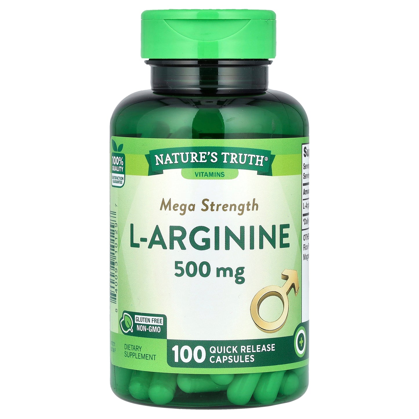 Nature's Truth, L-Arginine, 500 mg, 100 Quick Release Capsules