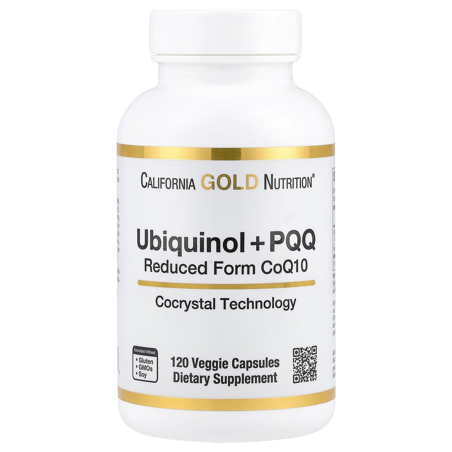 California Gold Nutrition, Ubiquinol Reduced Form CoQ10 + PQQ, 120 Veggie Capsules