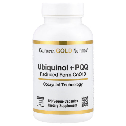 California Gold Nutrition, Ubiquinol Reduced Form CoQ10 + PQQ, 120 Veggie Capsules