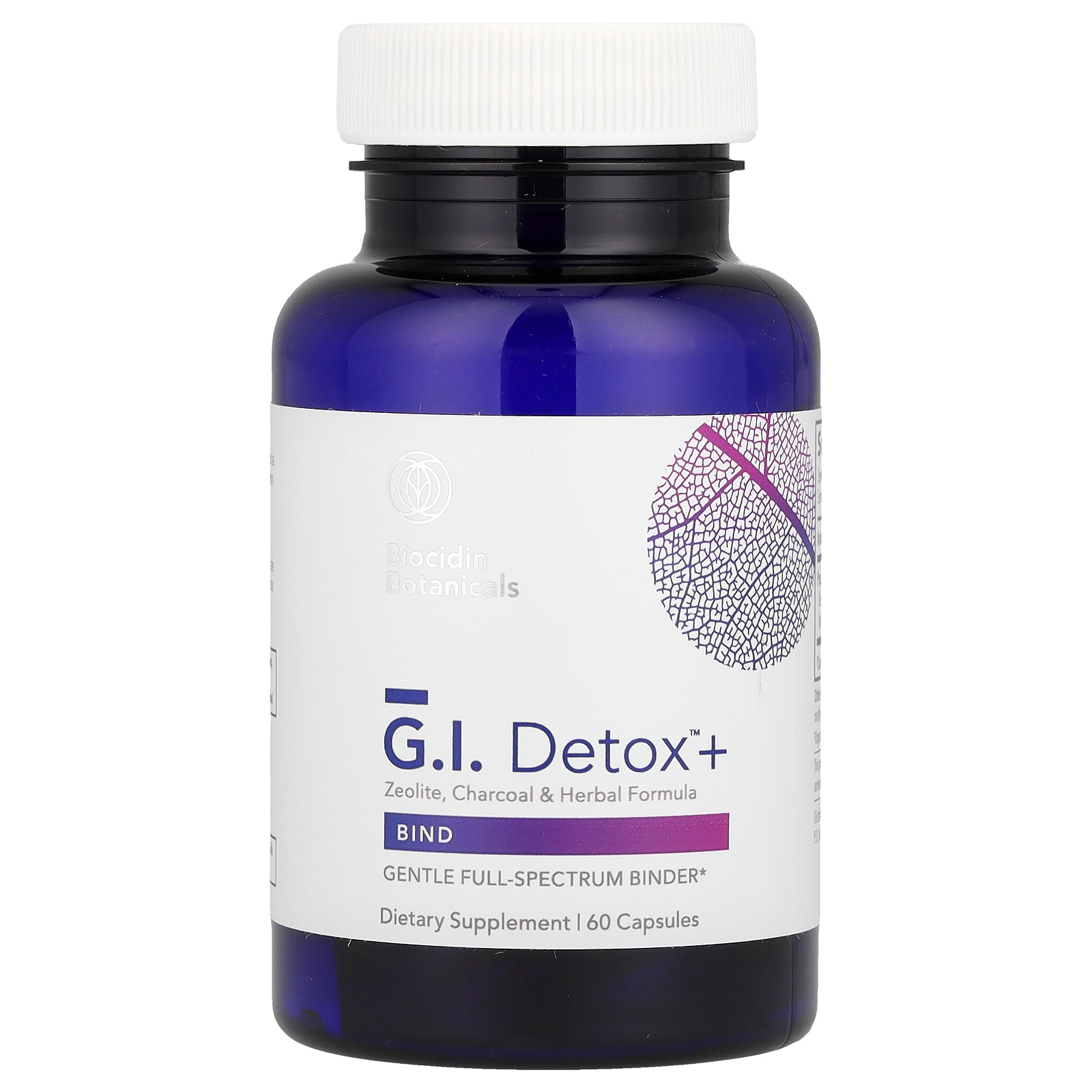 Biocidin Botanicals, G.I. Detox™ +, Zeolite, Charcoal & Herbal Formula, 60 Capsules