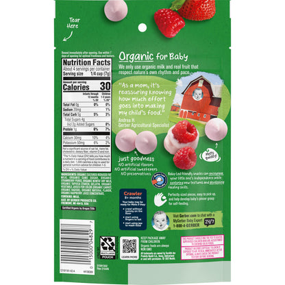 Gerber, Organic for Baby, Yogurt Melts, 8+ Months, Red Berries, 1 oz (28 g)