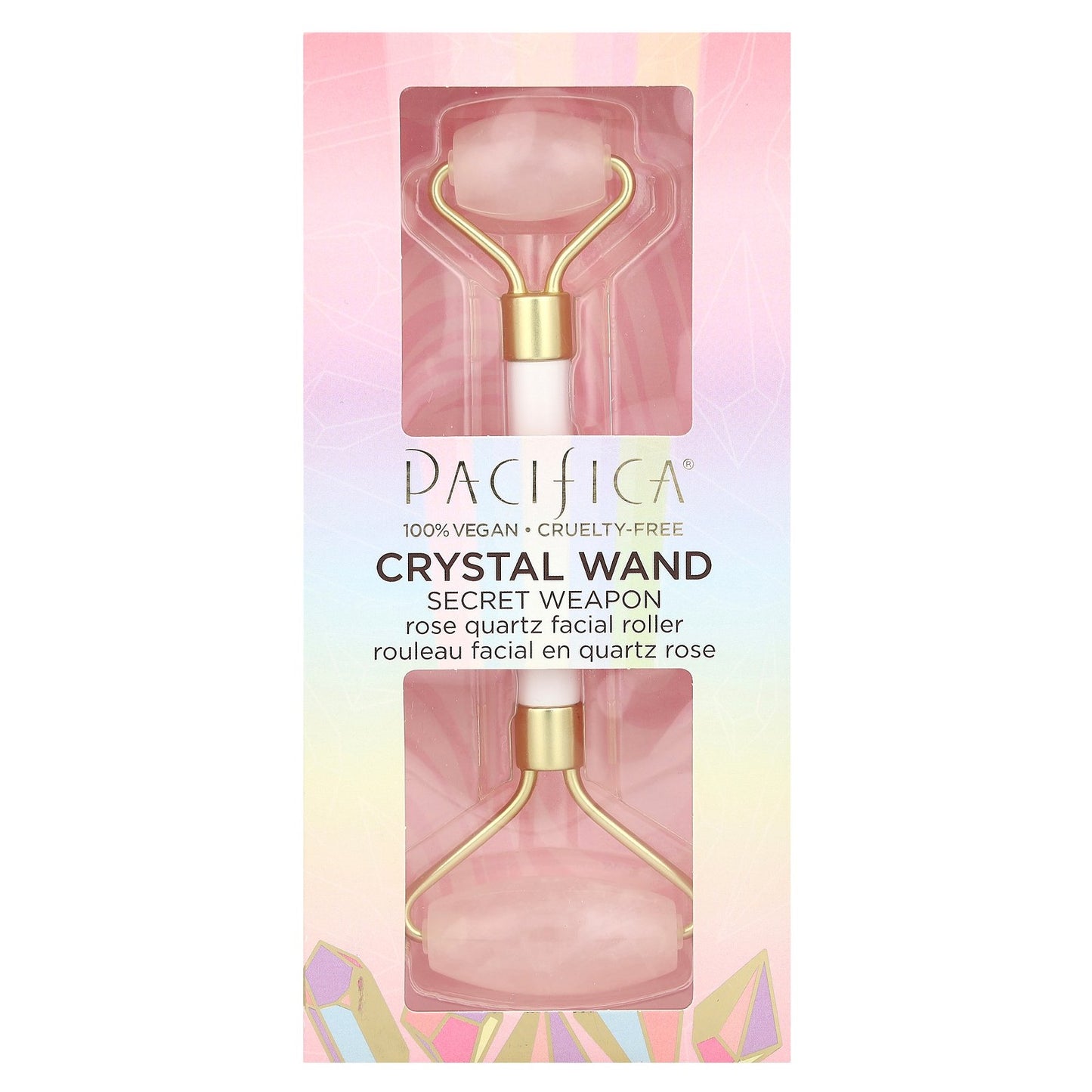 Pacifica, Crystal Wand, Rose Quartz Facial Roller, 1 Roller