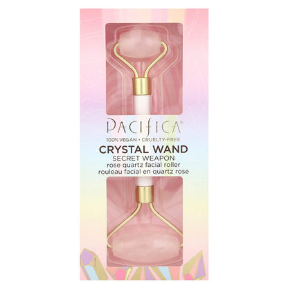 Pacifica, Crystal Wand, Rose Quartz Facial Roller, 1 Roller