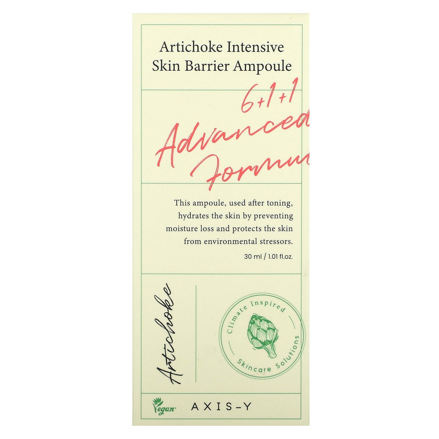 Axis-Y, Artichoke Intensive Skin Barrier Ampoule, 1.01 fl oz (30 ml)