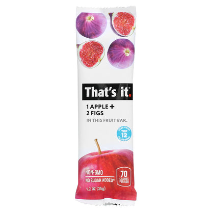 That's It, Fruit Bar, Apple + Figs, 12  Bars, 1.2 oz (35 g) Each