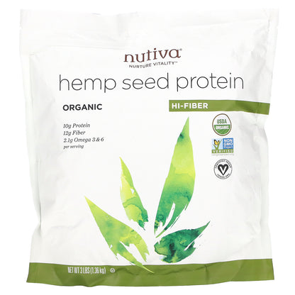 Nutiva, Organic Hemp Seed Protein, 3 lbs (1.36 kg)