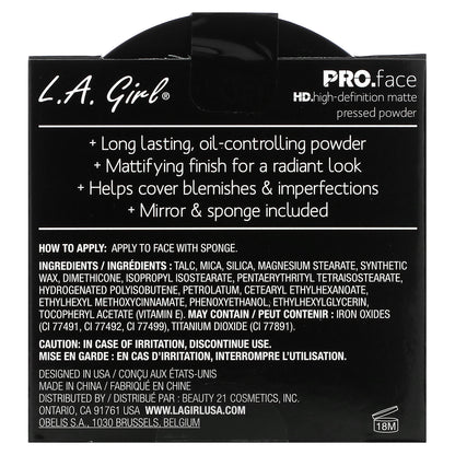 L.A. Girl, PRO.face Matte Pressed Powder, GPP602 Classic Ivory, 0.25 oz (7 g)