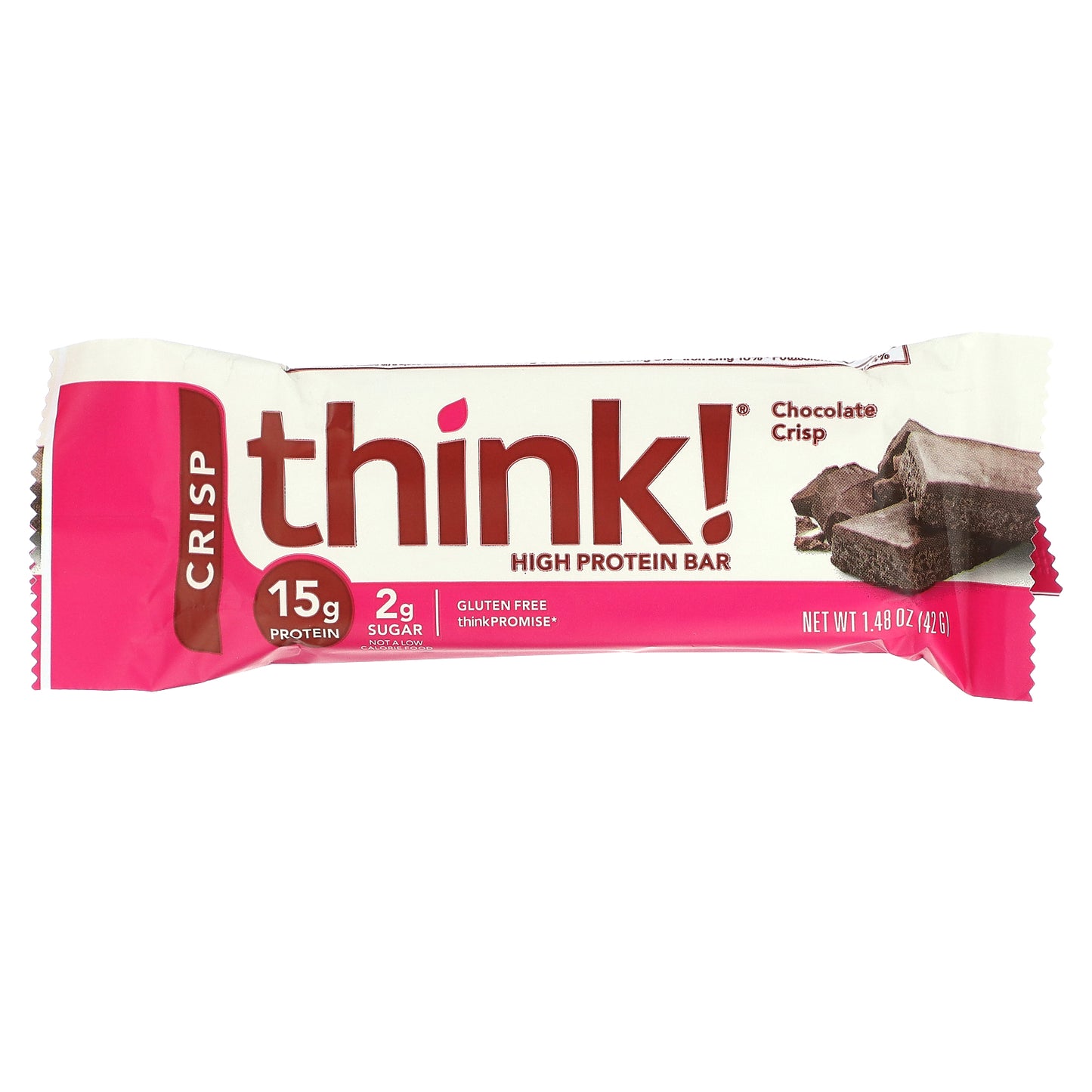 Think !, High Protein Bar, Chocolate Crisp, 10 Bars, 1.48 oz (42 g)