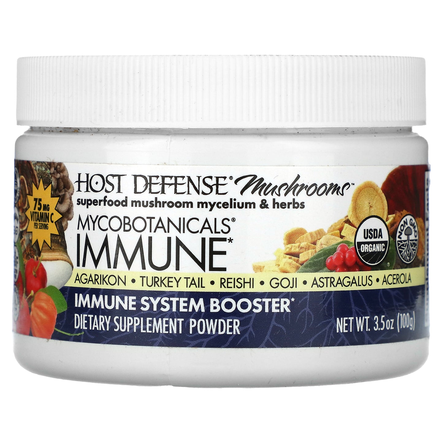 Host Defense, Mushrooms, Mycobotanicals, Immune, 3.5 oz (100 g)