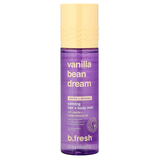 b.fresh, Vanilla Bean Dream, Calming Hair + Body Mist, Vanilla + Almond, 7.5 fl oz (221 ml)