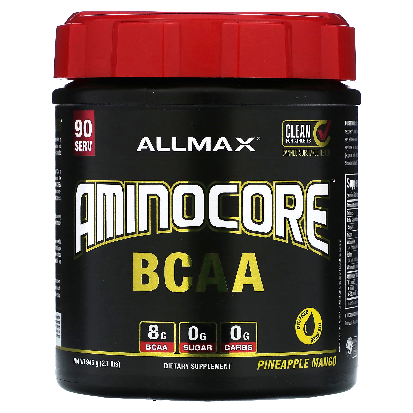 ALLMAX, AMINOCORE™ BCAA, Pineapple Mango, 2.1 lbs (945 g)