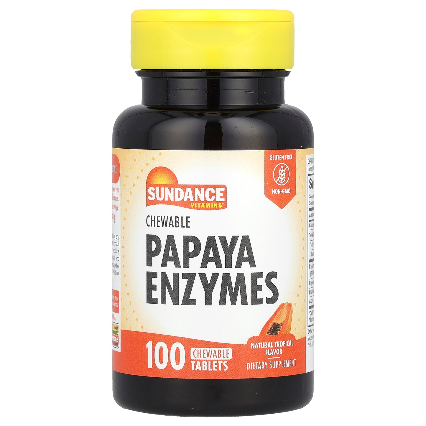 Sundance Vitamins, Chewable Papaya Enzymes, Natural Tropical , 100 Chewable Tablets