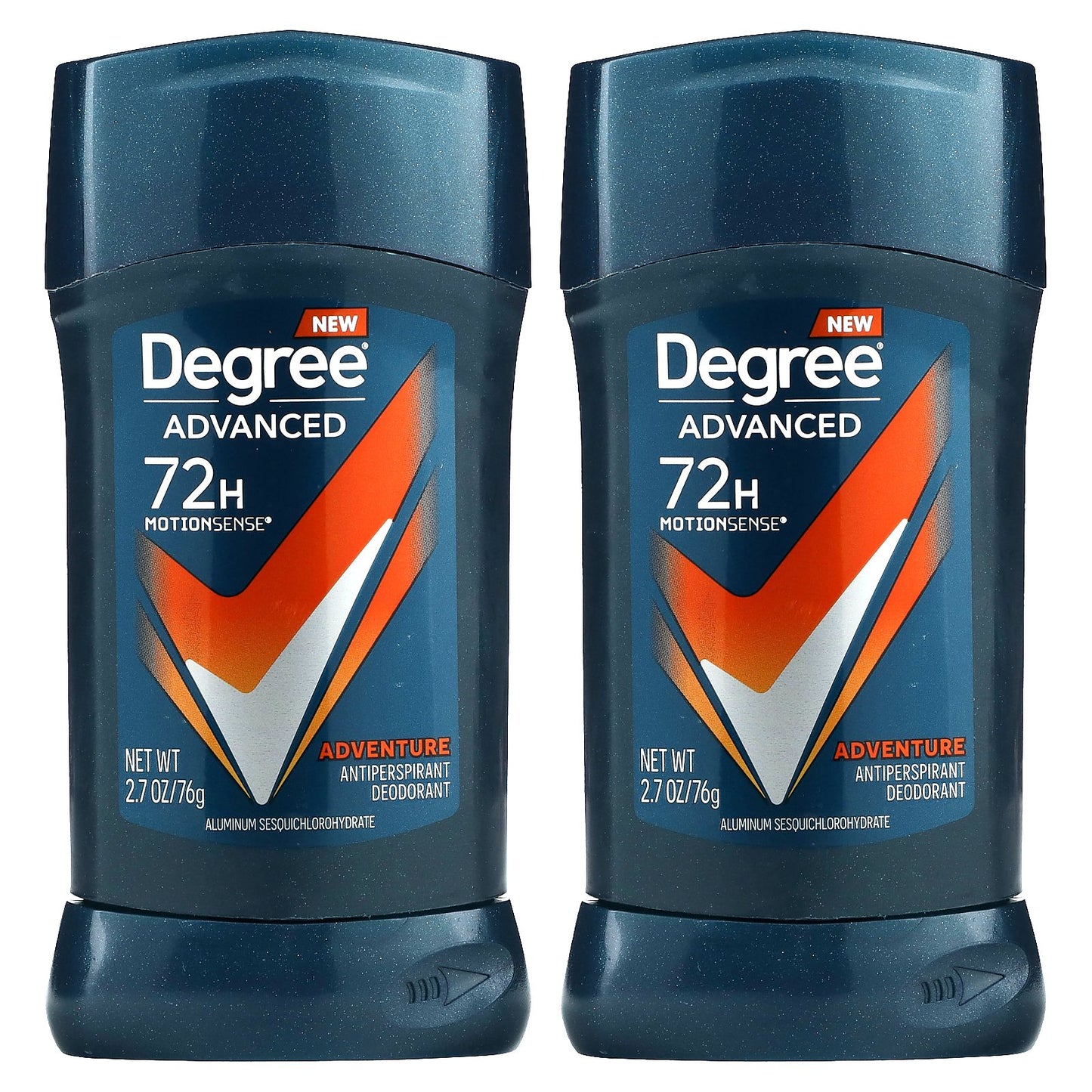 Degree, Advanced 72 Hour MotionSense, Antiperspirant Deodorant, Adventure, 2 Pack, 2.7 oz (76 g) Each