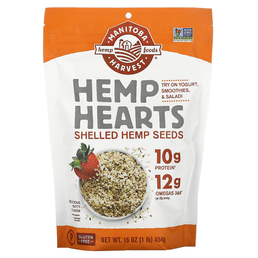 Manitoba Harvest, Hemp Hearts, Shelled Hemp Seeds, Delicious Nutty Flavor, 16 oz (454 g)