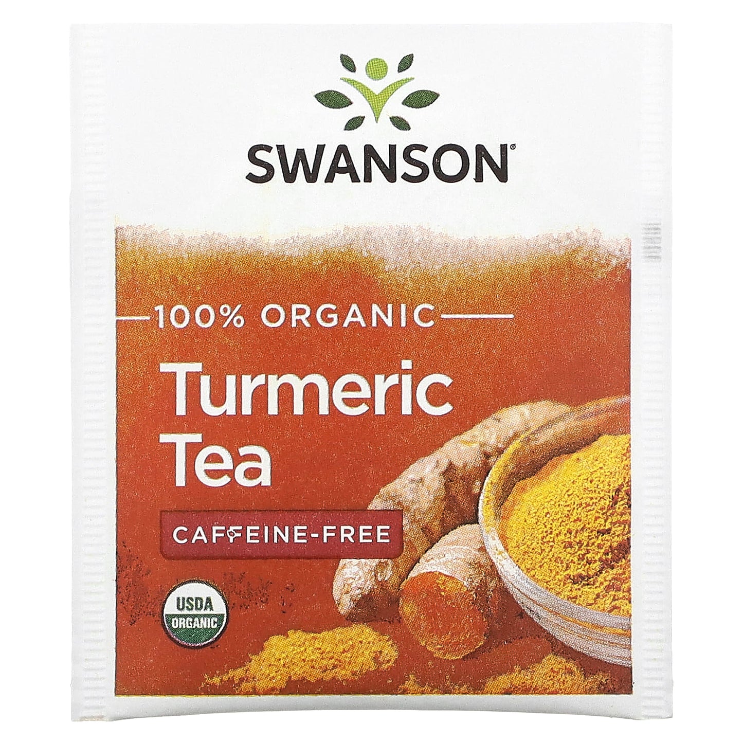 Swanson, 100% Organic Turmeric Tea, Caffeine-Free, 20 Tea Bags, 0.7 oz (20 g)