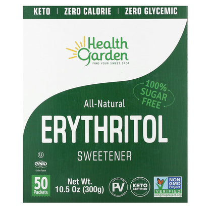 Health Garden, All-Natural Erythritol Sweetener, 50 Packets, 0.21 oz (6 g) Each
