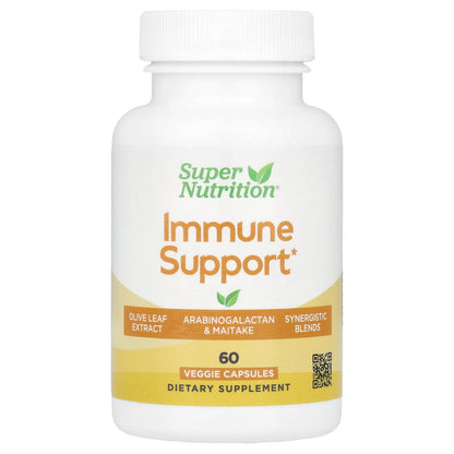 Super Nutrition, Immune Support with Arabinogalactan, Maitake Mushroom Extract, Eleuthero Extract, and Green Tea Extract, 60  Veggie Capsules