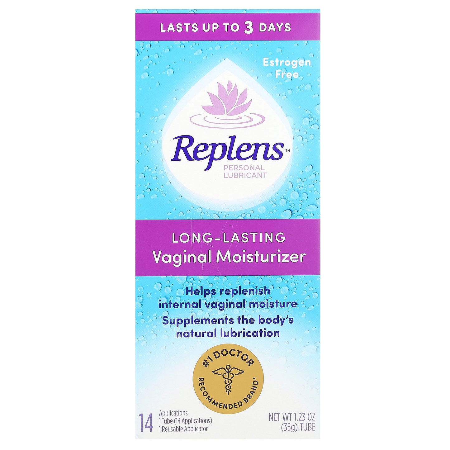 Replens, Long-Lasting Vaginal Moisturizer, 2 Piece Set