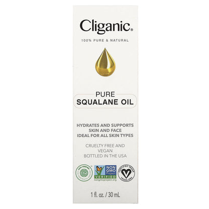 Cliganic, 100% Pure & Natural Squalane Oil, 1 fl oz (30 ml)