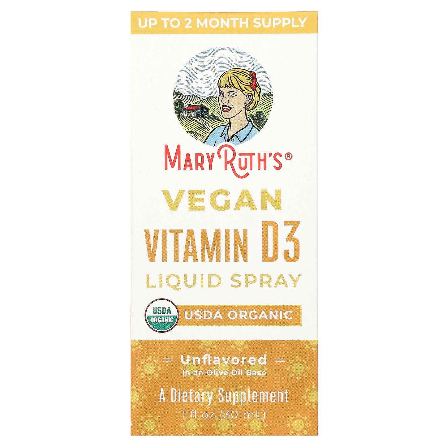 MaryRuth's, Vegan Vitamin D3 Liquid Spray, Unflavored, 1 fl oz (30 ml)